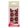 Décoration Comestible*FUNCAKES Sphère en Chocolat Rubis 2 cm (x8)