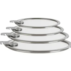 Couvercle De Cuisson*CRISTEL Série de Couvercles Plats en Verre Trempé 14 à 20 cm Strate Amovible