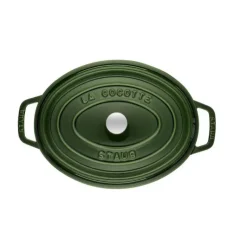 Cocotte En Fonte*STAUB Cocotte Fonte Ovale 29 cm Vert Basilic Majolique 4,2 L