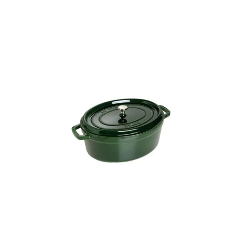 Cocotte En Fonte*STAUB Cocotte Fonte Ovale 31 cm Vert Basilic Majolique 5,5 L
