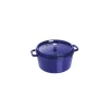 Cocotte En Fonte*STAUB Cocotte Fonte Ronde 24 cm Bleu Intense Majolique 3,8 L