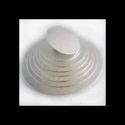 Présentoirs Pour Gâteaux*FUNCAKES Support Gâteau Rond Ø12,5 x 0,4 cm Argenté