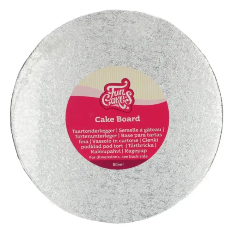 Présentoirs Pour Gâteaux*FUNCAKES Support Gâteau Rond Ø30 x 0,4 cm Argenté