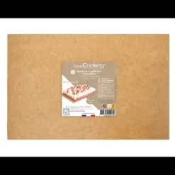 Présentoirs Pour Gâteaux*SCRAPCOOKING Supports à Gâteaux Kraft et Blanc 20 x 30 cm (x5)