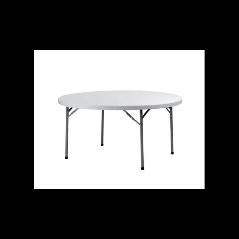 Mobilier Évènementiel*LYROSE Table Ronde Blanche 8 Personnes Congrès