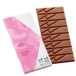 Chocolats À Offrir|Confiserie*WEISS Tablette de Chocolat au Lait Mahoe 43% 90 g