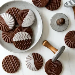 Emporte Pièce - Découpoir Pâtisserie*NORDIC WARE Tampons à Biscuits et Cookies Ronds Geo (x3)