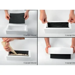 Moule Silicone*SILIKOMART Tapis Décor Bûche Matelassé Silicone Professional