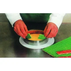 Moule Silicone*CUISINEADDICT Tapis Relief silicone Fleurs carrées 30 mm