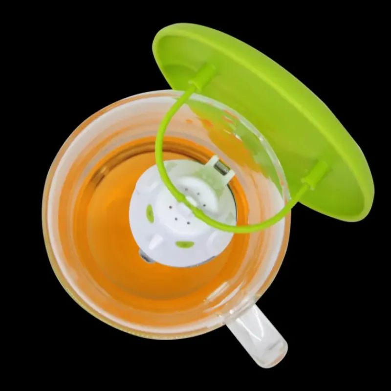 Vaisselle*CUISINEADDICT Tasse à Thé avec Infuseur et Couvercle Rouge 400 ml QDO