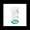 Verre Doseur*PEBBLY Verre Doseur en Verre et Silicone 200 ml Bleu