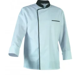 Veste De Cuisine*ROBUR Veste de Cuisine Mixte Blanche/Parement Gris ENERGY T.1