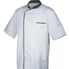 Veste De Cuisine*ROBUR Veste de Cuisine Mixte Blanche/Parement Gris ENERGY T.4