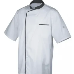 Veste De Cuisine*ROBUR Veste de Cuisine Mixte Blanche/Parement Gris ENERGY T.2