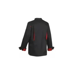 Veste De Cuisine*ROBUR Veste de Cuisine Mixte Noire/Rouge BOKO T.0