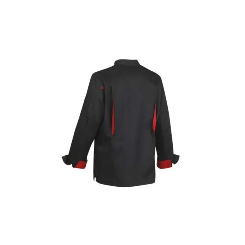 Veste De Cuisine*ROBUR Veste de Cuisine Mixte Noire/Rouge BOKO T.4