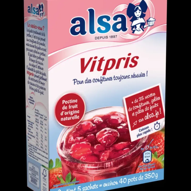 Additifs Alimentaires*ALSA Vitpris Pectine de fruits pour confitures 188g