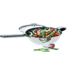 Woks*CRISTEL Wok Casteline Ø 20 cm Manche Amovible Anti-Adhésif Inox