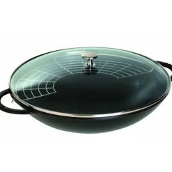 Woks*STAUB Wok en Fonte 37 cm Noir