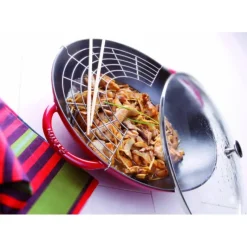 Woks*STAUB Wok en Fonte 37 cm Rouge
