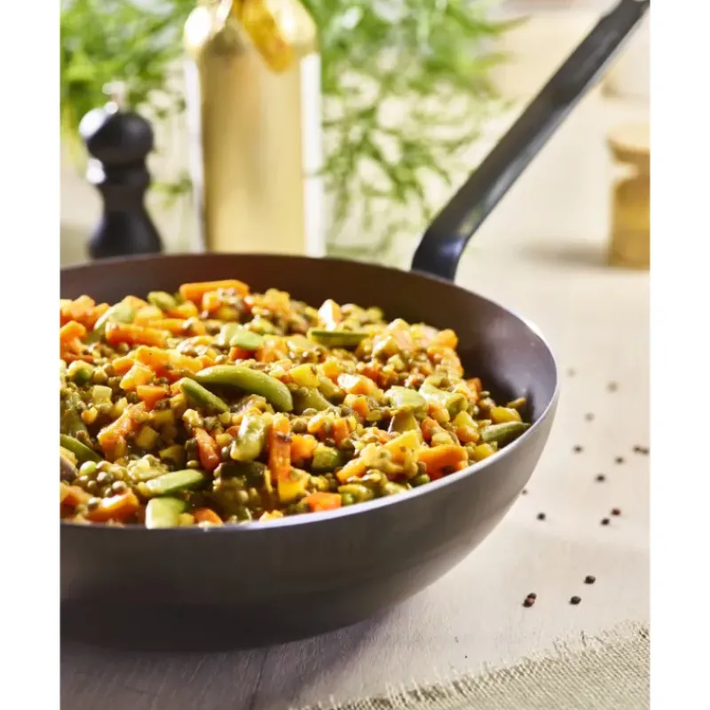 Woks*DE BUYER Wok Tôle Bleue Ø 32 cm Blue Carbon