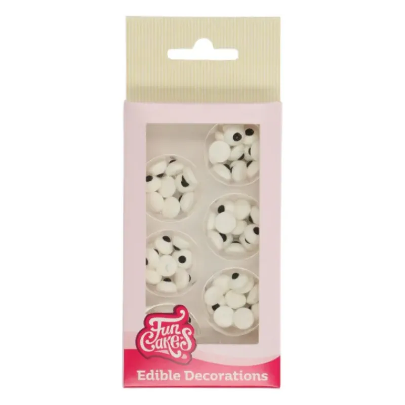Décoration Comestible*FUNCAKES Yeux en Sucre (x64)